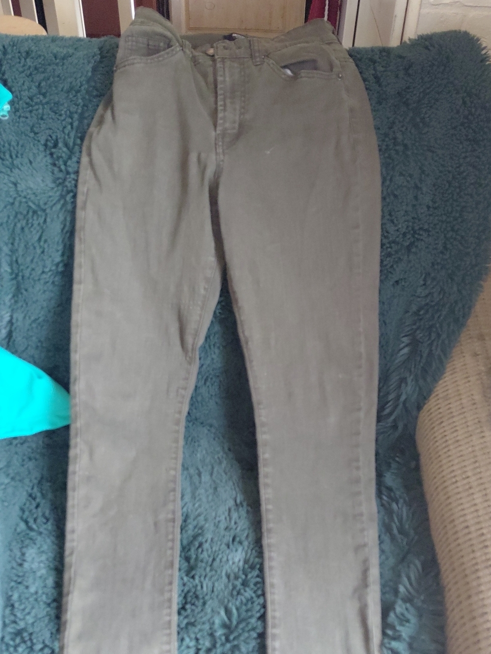 Olive Green Slim Jeans